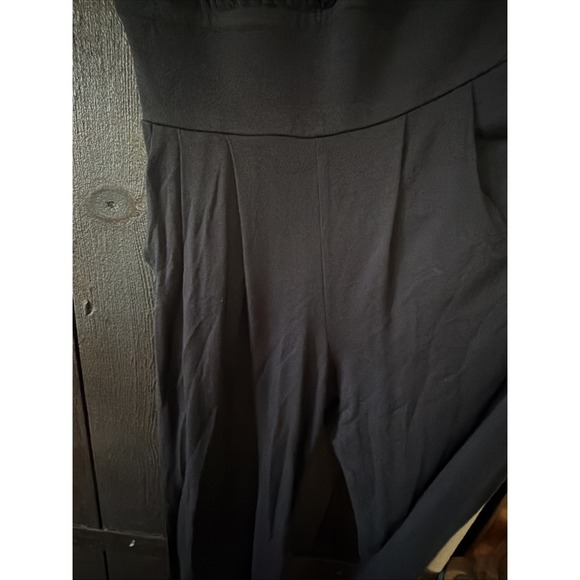 Cabi Romper Size XS Black Long Sleeveless Lined Pockets Pleated Slimming Waist - Picture 4 of 14